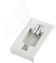 50Pieces/Lot 5ML Customizable Paper Boxes And Glass Perfume Bottle With Atomizer Empty Parfum Packaging CUSTOM LOGO for gift(Silver White box)