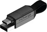 inCharge 6 - The Six-in-One Swiss Army Knife of Cables, Portable Keyring USB/USB-C/Micro USB/Lightning Charging Cable for All of Your Devices (Mercury Grey)