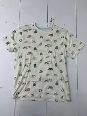 Denim & Flower Ricky Singh Mens White Earth day Short Sleeve Size XL