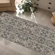 Runner Rug for Hallway Gray, Non Slip Washable Carpet Runners 1m 1.5m 2m 2.5m 3m 3.5m 4m 4.5m 5m 5.5m 6m Floor Non Slip Mat for Hall Entryway Aisle Corridor(3.9ft×4.9ft/120×150cm)