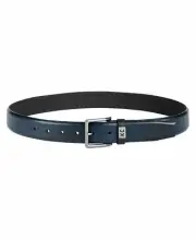 New Kenneth Cole Men's Size XL Dark Navy Pebble Grain Feather Edge Dress Belt