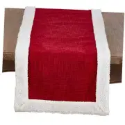 2050.R1672B Saint Nicholas Collection Christmas Table Runner With White