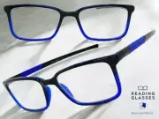 Classy Contemporary Modern Sporty READING EYE GLASSES READERS Black Frame +1.25