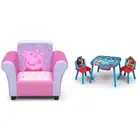 Delta Children Peppa Pig Chair & Kids Table Set with Storage – Ideal for Arts &