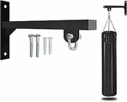 Punch Bag Wall Bracket 12 Inch Heavy Duty Iron Punch Bag Wall Bracket Mount Hanging Stand with D-Ring Hook, Includes Wall Fixings Ideal for Boxing, MMA, Kickboxing and Muay Thai Training