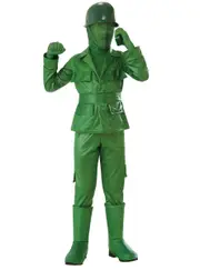 Army Man Green Boys Toy Soldier Costume