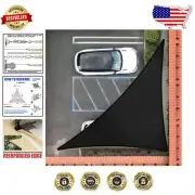 Custom Size Right Triangle Sun Shade Sail - Black, 95% UV Protection, 3