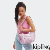 在飛比找momo購物網優惠-【KIPLING官方旗艦館】金屬粉紫手提側背包-ART MI