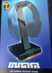 NEW Bugha LED Gaming Headset Stand With 4 USB Ports, Brand NEW