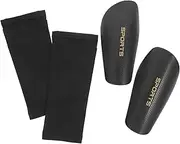 KOMBIUDA Football Knee Pads Protection Socks Leg Guard Gears Shin Guard Protection Sleeves Supple Shin Pads Socks for Soccer Shin Guard Shin Pad Socks Soccer Supplies Black Polyester