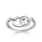 Genuine Thomas Sabo 30% Ring Silver Together Heart Ring Size 56 TR2141C RRP$179