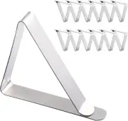 Tablecloth Clips -12 Packs Flexible Stainless Steel Picnic Tablecloth Clips