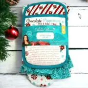 Pioneer Woman Apron Oven Mitt Potholder Set Holiday Xmas Chocolate Recipe Gift