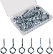 Eye Screws, Screw Eyes Hooks Heavy Duty Screw Eyes Bolts with Closed Loop for Wood, Wall Mounting, Hammock Stand, Indoor & Outdoor Use (10pcs-61mm)