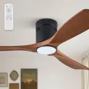 52" Ceiling Fans with Lights and Remote Control,Modern Flush Mount Ceiling Fa...