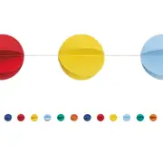Coloured 3D Paper Dot Garland Banner 2.13m