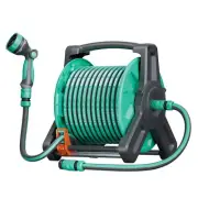 Retractable Garden Hose Reel 1/2 '' x 100 ft, Wall/Floor Mounted Water Hose H...