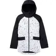 BURTON Womens 2023 Snowboard Snow - LALIK 2L JACKET - Stout White Spatter/Black