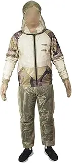 GLEAVI Unisex Mesh Hooded Suit Set for Outdoor Activities Mesh Jacket Trousers Gloves Breathable Protective Gear (l/XL)