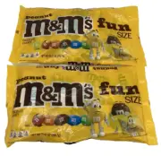 M&M's Peanut Chocolate Candies Fun Size 10.5 Oz (2 Bags)