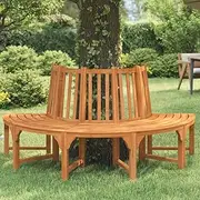 Garden Bench Half Round Tree Bench 208 cm Solid Wood Eucalyptus