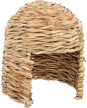 Kisangel Guinea Pig Nest Hamster Grass Tunnel Bunny Stuff Rabbit Stuff Rabbit Houses Bunny Hutch Outdoor Rat Hide Nest Silicone Bird Food Bowl Hamster Hide Grass