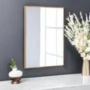 36" Gold Metal Framed Bathroom Vanity Mirror