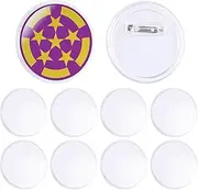 Framendino, 30 Pack 3 Inch Sublimation Acrylic Button Pins Badge Name Tags for DIY Projects, 30 Pack, Acrylic, PET, Metal, no gemstone