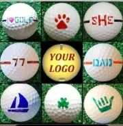 Golf Ball Marker Custom Stencil + Alignment Line and Circle. CREATE YOUR OWN!!!