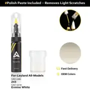 Touch Up Paint For Leyland All Models 243 Ermine White With Polish Paste