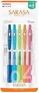 Zebra Gel Ballpoint Pen Sarasa Clip 0.4mm 5 Colors Set N JJS15-5C-N