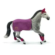 Schleich 7.1'' Trakehner Mare Horse w/ Blanket Action Figure Kids Toy 5-12y