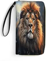 [BFGWK] Large Wallet Novelty Scifi Printing Long Wallet With Zipper Leather Wallet Suitable For Both Men And Women, style, 19.7x10.5cm