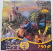 Ceaco Disney Thomas Kinkade Beauty and the Beast Falling in Love 750 Pc Puzzle