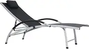 Sun Lounger Aluminium Textliene Black