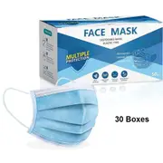 30 Boxes MasterMed Multiple Protection 3PLY Disposable Elastic Type Face Mask