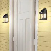 Set of 2 Solar Powered Motion Activated LED Lighted Outdoor Home Wall Lights