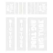 GJS - BIG TUBE - white decal set - Old school bmx