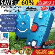 Weisshorn 40L Portable Wheel Water Tanks Tank Camping Hiking Caravan Storage New