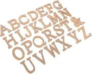 BESPORTBLE 1 Set Paintable Wooden Alphabet Letters Mini Craft Letter Blocks Unfinished Wooden Initials Blank Wood Cutouts for Kids Room Nursery Photography Props