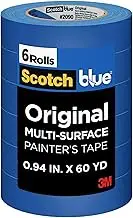 ScotchBlue Painter's Tape Original Multi-Surface, .94-Inch x 60-Yard, 6 Rolls