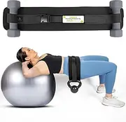 Hip Thrust Belt for Women (Black) - Durable & Lightweight Weight Lifting Belt for Strength Training without Barbell - Anti-Slip Hip Thrust Pad for Glute Exercises - Ideal Gym Belt for Home Exercise