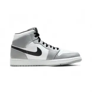 Air Jordan 1 Mid Light Smoke Grey 煙灰 黑勾 高筒鞋 男鞋 554724-092