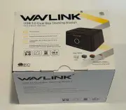 WAVLINK USB 3.0 Dual Docking System for 2.5-3.5 HDD/SSD… Red… NEW