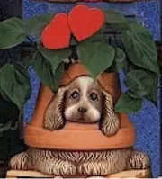 Ceramic Bisque~~ Ready to Paint~~ Cocker Spaniel Planter "Large"