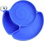 BUGUUYO Food Supplement Bowl Tableware Cups Plates Dinner Plate Bowls with Fruit Healthy Eating Plate Microwave Spoons Mats Non Food Bowl Feeding Silicone Bowl Silica Gel Blue
