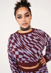 [Current Mood] Plus Catch My Drift Checkered Sweater