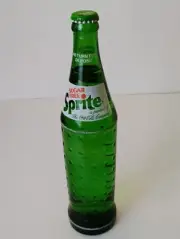 Vintage Diet Sprite Sugar Free Glass Bottle 16 Oz SEALED PROP Big Bend Nat Park