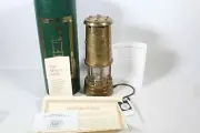 WELSH COAL MINER'S BRASS LAMP W/ALL ORIGINAL ACCESORIES & CERTIFICATE OF ORIGIN