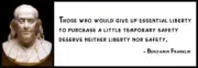 Wall Quote - Benjamin Franklin - Those who would give up essential liberty to pu